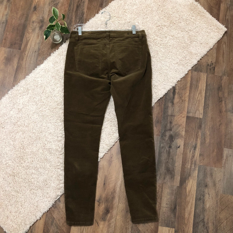 CAbi Size 6 Brown Corduroy Low Rise Skinny Jeans 4