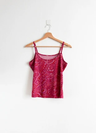 Pink mesh cami top | Débardeur rose, marque: Vintage, état: Très bon état, taille: M / 38 / 10, 10,00 €, 11,20 € Protection acheteurs (Pro) incluse