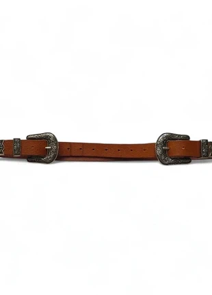 Ceinture LPB Women western en cuir marron – boucle argentée gravée – taille 90, brand: Lpb, condition: Very good, size: 90 cm, €13.00, €14.35 includes Buyer Protection Pro