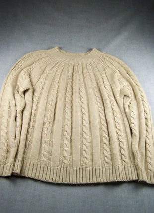 Y2K beige cable knit crew neck sweater oversized women made in Spain, marca: Vintage Dressing, estado: Muy bueno, tamaño: XL / 42 / 14, 20,00 €, 21,70 € Protección al comprador incluida