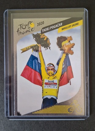 Tadej Pogacar Rookie Maillot Jaune Vainqueur Tour de France 2020 Carte Panini, brand: Panini, condition: New without tags, €12.00, €13.30 includes Buyer Protection Pro