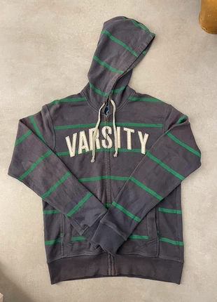 Felpa Zip Vintage scritta ricamata Varsity M colore blu e verde, marque: Vintage Dressing, état: Bon état, taille: M, 2,00 €, 2,80 € Protection acheteurs incluse