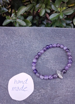 Bracelet enfant en pierre naturelle d'améthyste 16 cm, brand: Fait Main, condition: New with tags, €12.00, €13.30 includes Buyer Protection Pro