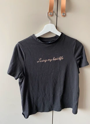 Zwart T-shirt Vero Moda, marca: Vero Moda, estado: Muito bom, tamanho: S / 36 / 8, €2.00, €2.80 inclui Proteção do Comprador