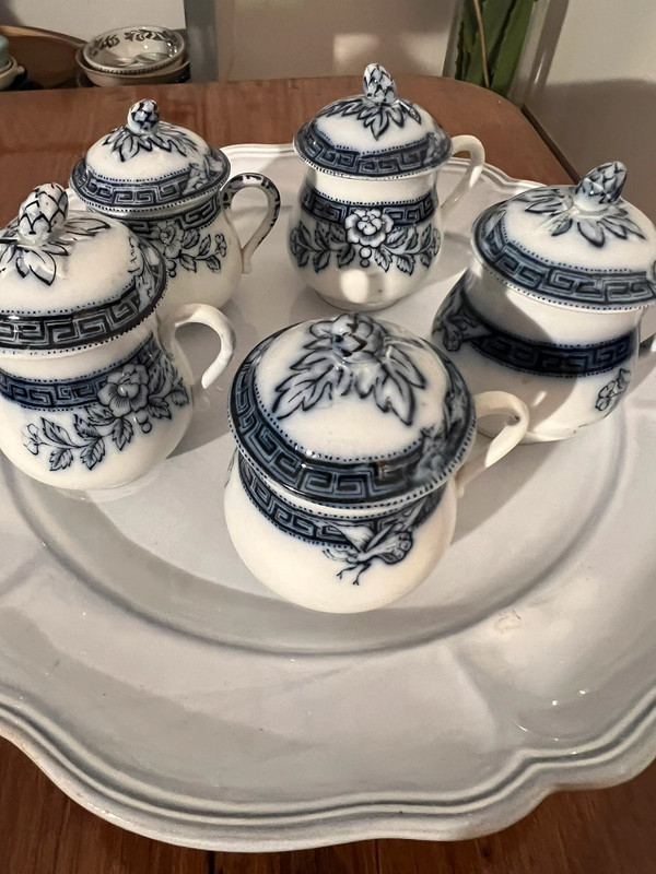 Rare tazze Caudelon England da caffè con coperchio PB8718 Rare tazze Caudelon England da caffè con coperchio PB8718