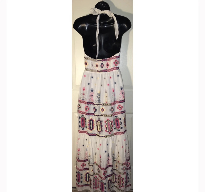 NWT Boho Embroidered Tiered Maxi Dress 2