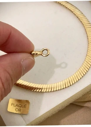 Magnifique collier en maille Serpent solide et épais tout en plaqué or 18 carats poinçonné, brand: histoire d'or, condizioni: Ottime, €113.00, €119.35 include la Protezione acquisti