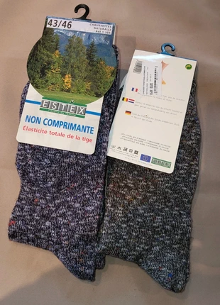 Lot de 2 chaussettes chaudes T43/46, marca: ESTEX, estado: Nuevo con etiquetas, tamaño: M | 43–46, 5,00 €, 5,95 € Protección al comprador incluida