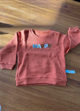 Pull orange corail Happy - doux - confortable - coton - neuf, condition: New with tags, size: 24-36 months / 92 cm, €20.00, €21.70 includes Buyer Protection Pro
