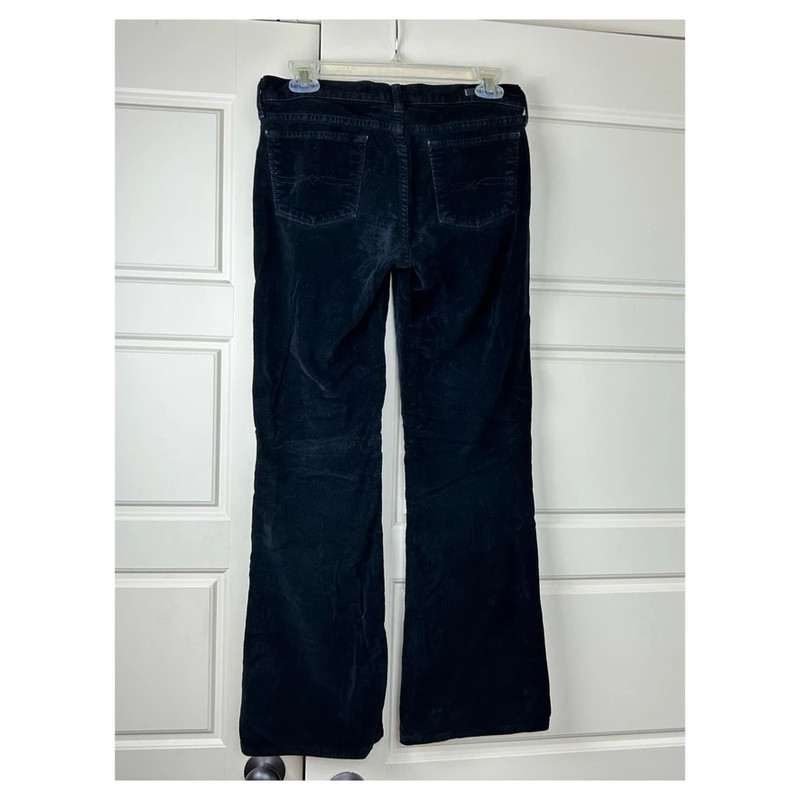 Lucky Brand Black Velvet Flare Pants 5