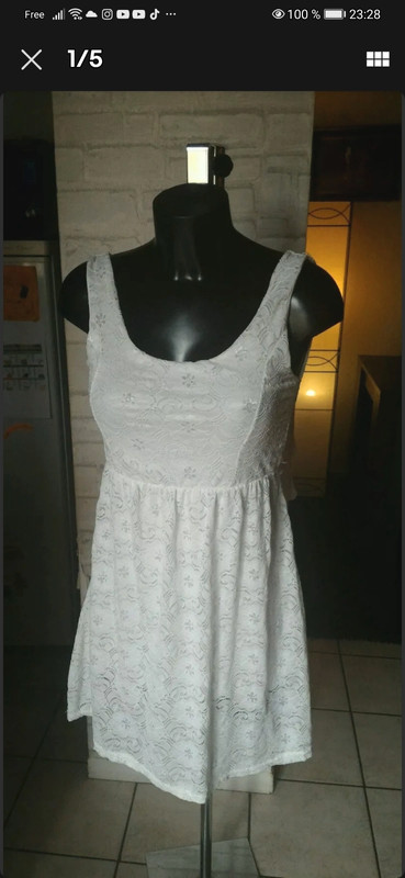 Sapotille jolie robe blanche dentelle taille S Vinted