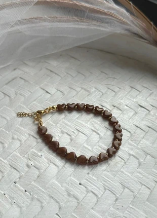 Bruine hartjes armband goud stainless steel - my jewellery stijl, merk: My Jewellery, staat: Heel goed, € 7,00, € 8,05 inclusief Kopersbescherming