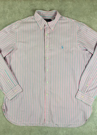 Magnifique chemise rayée homme Ralph Lauren XL Classic fitrose turquoise cavalier turquoise, brand: Ralph Lauren, condition: Very good, size: XL, €39.00, €41.65 includes Buyer Protection Pro