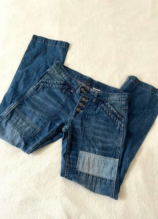 Jean droit patchwork à boutons et poches cargo y2k 2000, brand: Vintage Dressing, condition: Very good, size: S / 36 / 8, €19.00, €20.65 includes Buyer Protection Pro