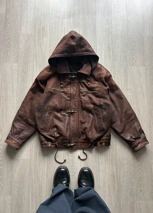 80’s Vintage Fireman/Firefighter Jacket With Clasp Hooks With Hood Boxy Fit, merk: Vintage Dressing, staat: Goed, maat: XL, € 159,95, € 168,65 inclusief Kopersbescherming