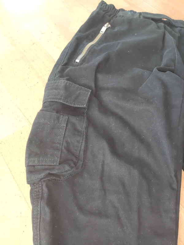 THREE POCKET BLACK CARGO PANTS – FAVELA Clothing