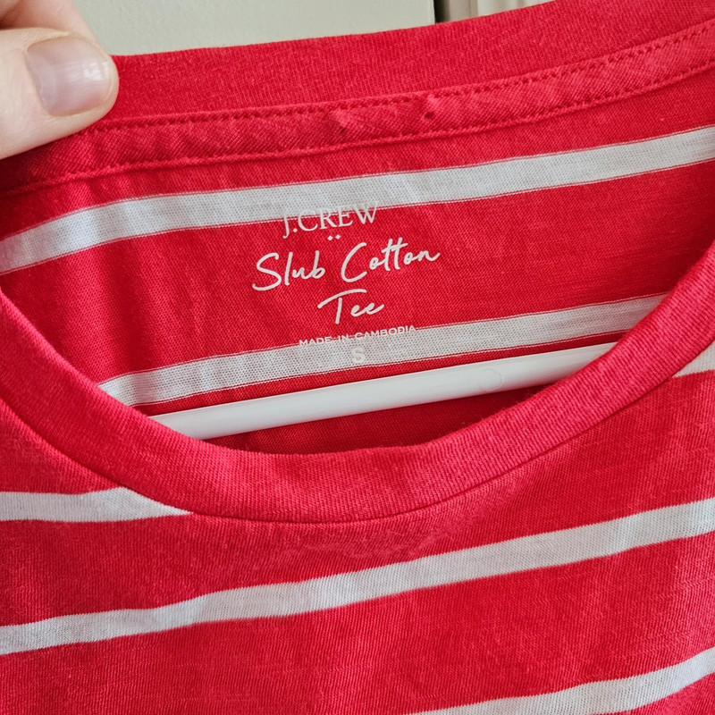 J. Crew Striped Vintage Slub Cotton Crewneck Tee. 3