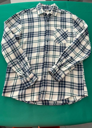 Camicia a quadri oversize in flanella morbida uomo – bianco panna e blu – taglia comoda, marque: Vintage Dressing, état: Neuf sans étiquette, taille: M, 14,90 €, 16,35 € Protection acheteurs incluse