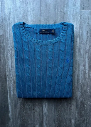 Torsadé Tressé Polo Ralph Lauren Col rond | Taille XS | Bleu logo brodé, marque: Ralph Lauren, état: Très bon état, taille: XS / 34 / 6, 35,00 €, 37,45 € Protection acheteurs incluse