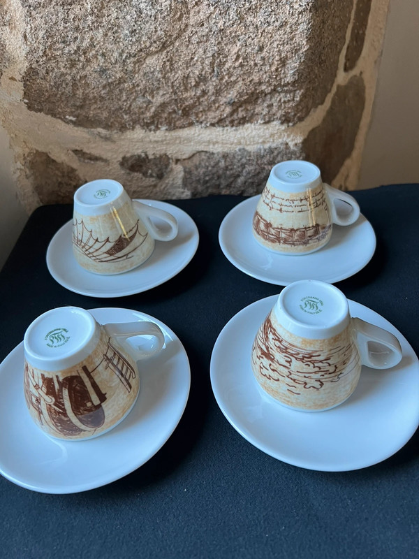 Lot de 4 tasses à espresso Porcellana Vera PTM pour Kimbo Italie 3