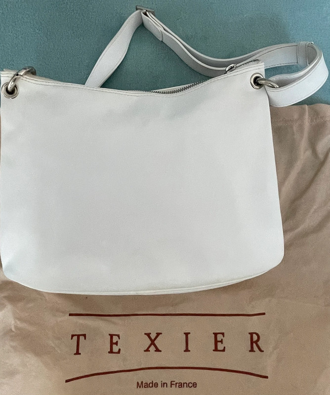 Sac à mains Texier cuir blanc 3