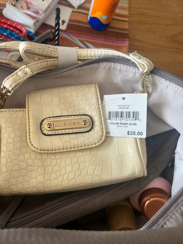 Anne Klein Color Rush Cell Wallet Cream 3