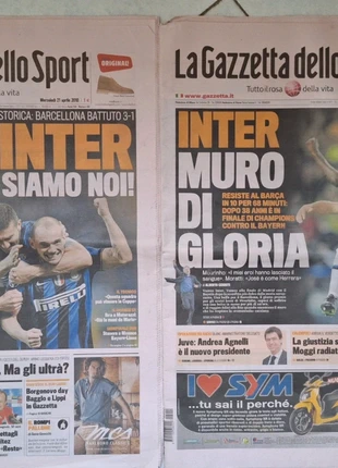 Gazzetta dello sport nr 2 semifinali champions 2010, brand: Inter, condizioni: Buone, €10.00, €11.20 include la Protezione acquisti