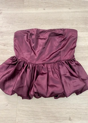 Top bandeau en satin coupe boule, merk: ASOS, staat: Nieuw met prijskaartje, maat: L / 40 / 12, € 3,00, € 3,85 inclusief Kopersbescherming