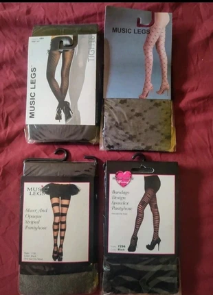 Pack 4 panty fantasía 🔥, marca: Music Legs, estado: Nuevo con etiquetas, tamaño: Talla única, 8,90 €, 10,05 € Protección al comprador incluida