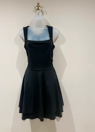 Black Square-Neck Layered Mini Dress – Size Large – Brand New, brand: Square Neck, condition: New without tags, size: L / UK 16-18, £8.00, £9.10 includes Buyer Protection