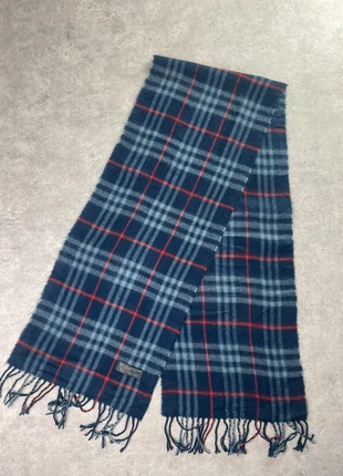 Écharpe Burberry en laine à carreaux bleu marine, brand: Burberry, condition: Very good, €39.00, €41.65 includes Buyer Protection Pro