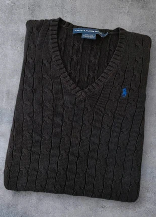 Magnifique pull torsadé col V – Ralph Lauren – Taille S – Noir – 100% coton, marke: Ralph Lauren, zustand: Neu, größe: S / 36 / 8, 69,00 €, 73,15 € inklusive Vinted-Käuferschutz