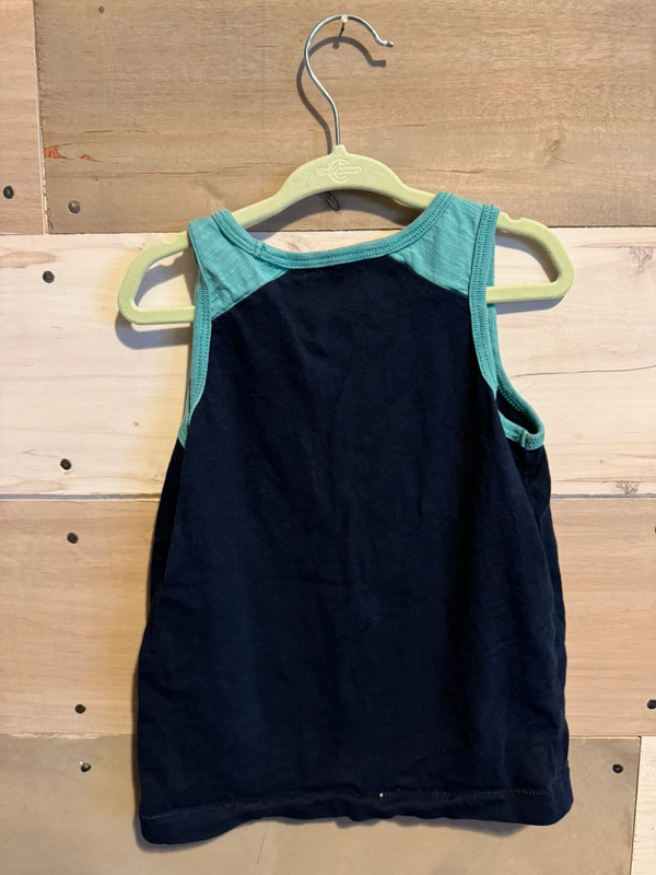 4T Gap Navy Stripe Tank T-Shirt 2