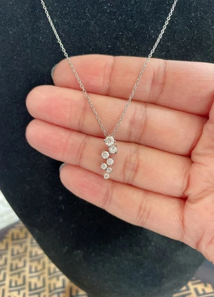 Collier avec pendentif en argent massif 925 et zirconium., marke: Argent 925, zustand: Sehr gut, 32,40 €, 34,72 € inklusive Vinted-Käuferschutz