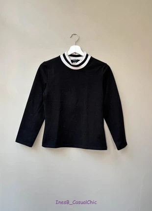 Pull Monki noir pailleté col contrastant S très bon état, marca: Monki, estado: Muito bom, tamanho: S / 36 / 8, €8.00, €9.10 inclui Proteção do Comprador