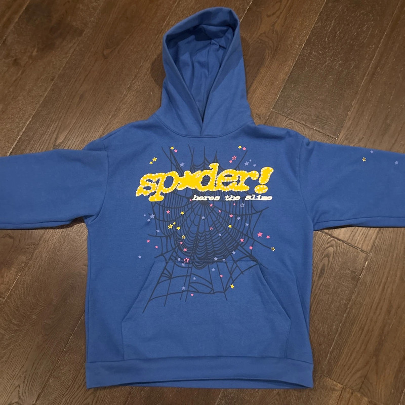 Blue Sp5der hoodie 1