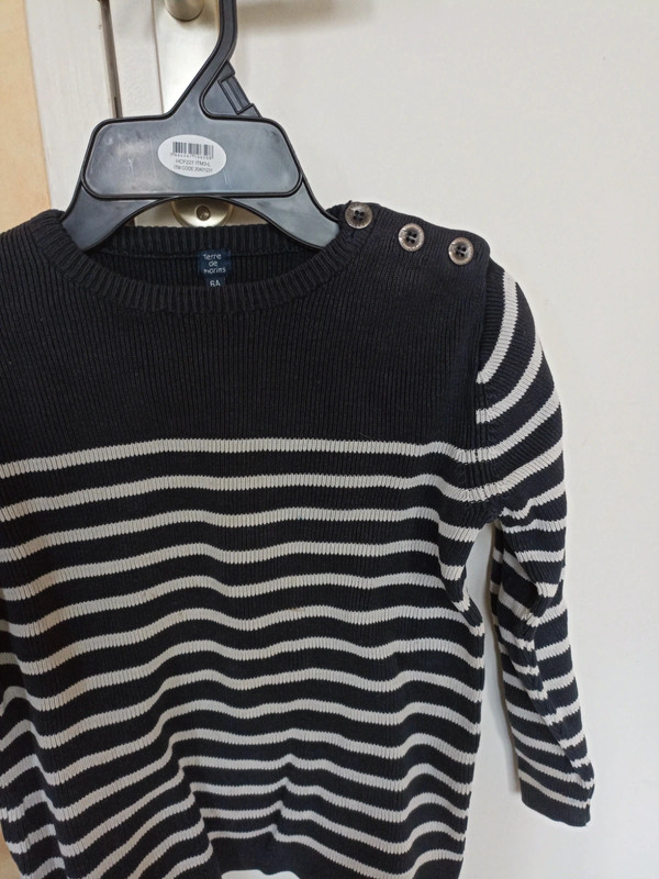 Pull ray bleu marine. Terre de Marin Vinted