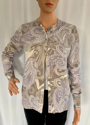 Cardigan Pima coton Tommy Hilfiger motifs violet M, merk: Tommy Hilfiger, staat: Heel goed, maat: M / 38 / 10, € 7,00, € 8,05 inclusief Kopersbescherming