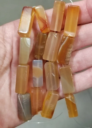 16 cuentas de agatas naturales rectangular 20x7mm,perles,beads, marque: agatas, état: Très bon état, 10,00 €, 11,20 € Protection acheteurs incluse