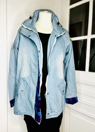 Veste en jeans UpcYcling Le Boudoir Ethnique , marque: le boudoir ethnique, état: Neuf avec étiquette, taille: L / 40 / 12, 45,00 €, 47,95 € Protection acheteurs (Pro) incluse
