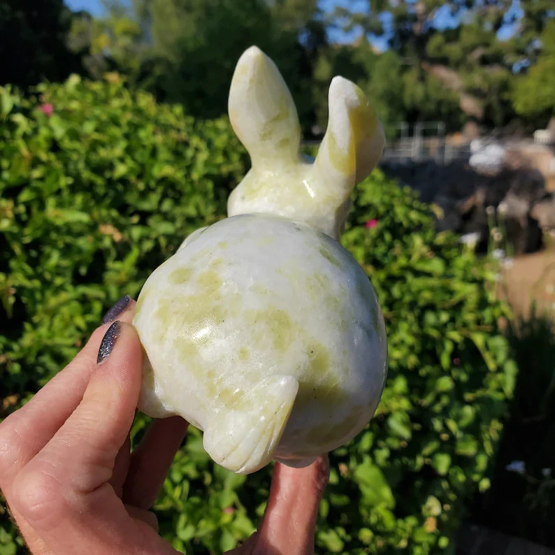 Serpentine Jade Bunny Rabbit Hand Carved 866 grams | 1lbs 15oz 4