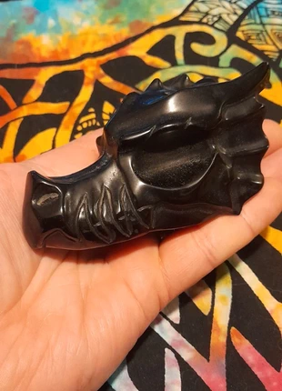 Large Black Obsidian Crystal Dragon Skull, brand: Crystal, condition: Very good, £10.00, £11.20 includes Buyer Protection