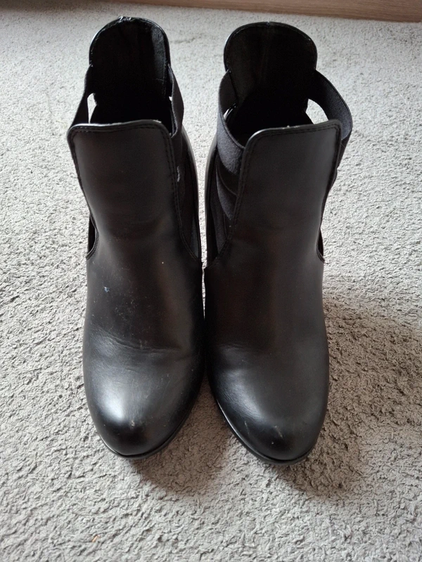 Bottines noires lanières Grand Boulevard