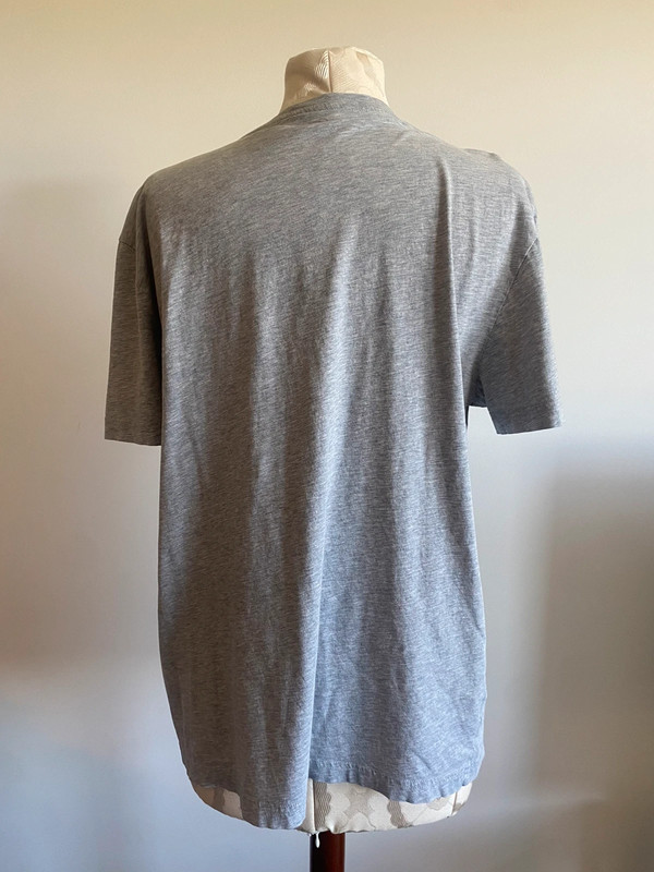 Lacoste Gray 100% Pima Cotton V-Neck T Shirt 2