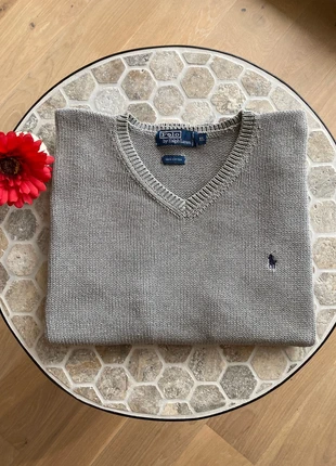 Pull sans manches Ralph Lauren gris col V 100% coton logo bleu marine taille XL, marca: Ralph Lauren, estado: Muito bom, tamanho: XL, €37.00, €39.55 inclui Proteção do Comprador