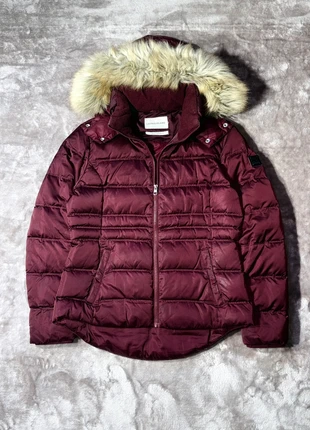 Doudoune Calvin Klein Jeans bordeaux – Down & Feather – capuche fausse fourrure, brand: Calvin Klein, condition: Very good, size: M / 38 / 10, €59.90, €63.60 includes Buyer Protection