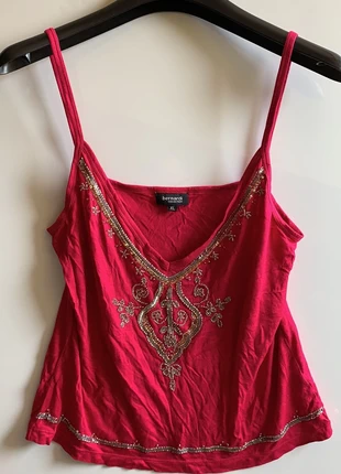 Top canotta corta fucsia con glitter fantasia vintage , brand: Bernardi, condizioni: Nuovo senza cartellino, taglia: XL / IT 46 / EU 42, €4.50, €5.43 include la Protezione acquisti