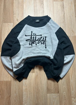 Stüssy Sweatshirt grey & black M – Two-tone vintage rework crewneck bold street style SKU68, brand: Stüssy, condition: Very good, size: M, €43.90, €46.80 includes Buyer Protection