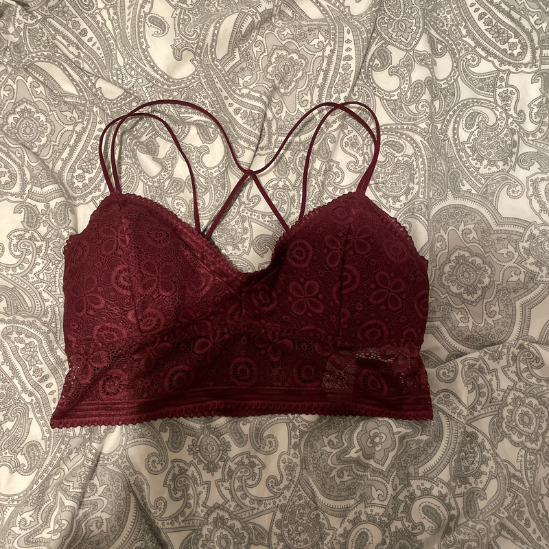 Red hollister store bralette