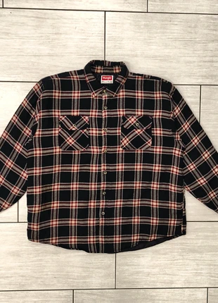 Wrangler | Premium Quilted Flannel Shirt Jacket | Heavyweight Shacket | Navy Plaid | XL, merk: Wrangler, staat: Heel goed, maat: XL, € 34,99, € 37,44 inclusief Kopersbescherming